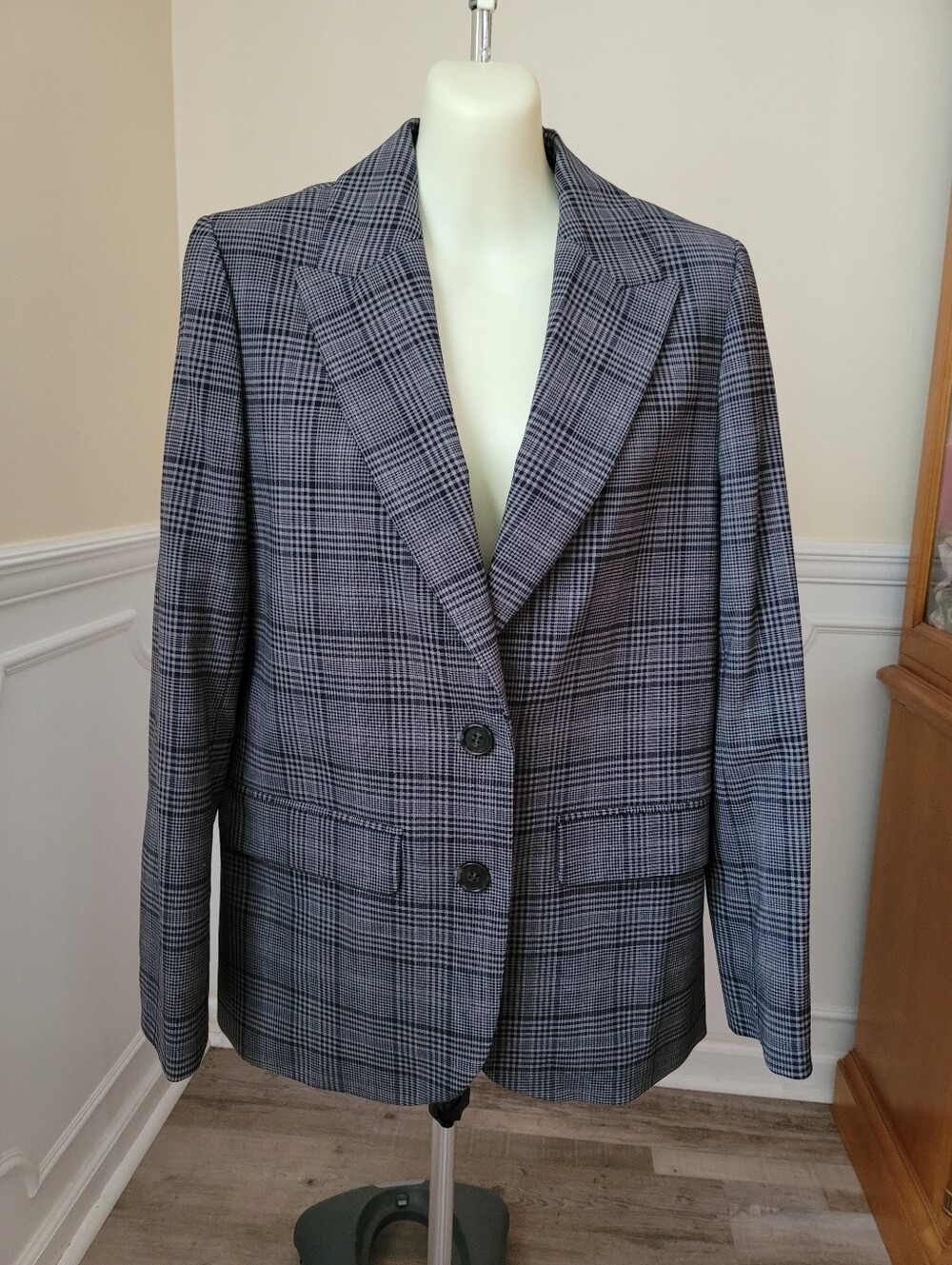 Sommerset blazer in grey plaid Italian wool J.CREW SZ 4 Small